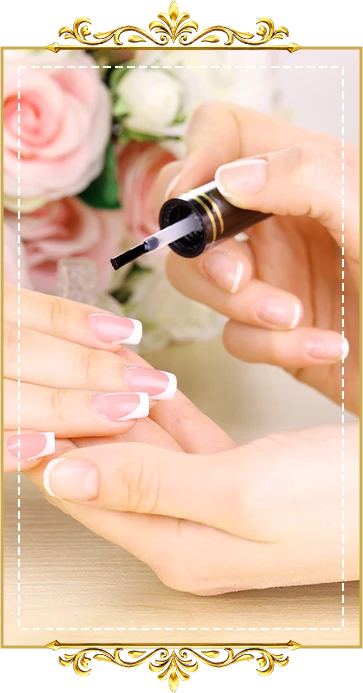 Close-up of elegant manicure treatment