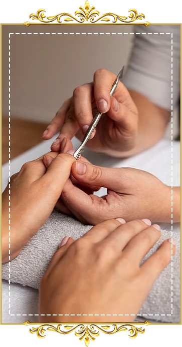 Luxury nail salon consultation and manicure service