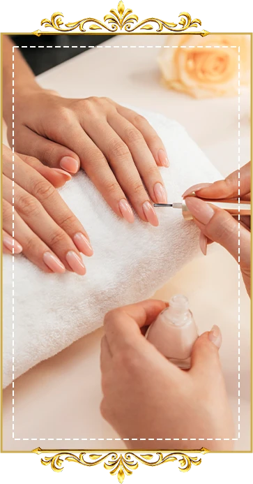 Luxury manicure with elegant nail design